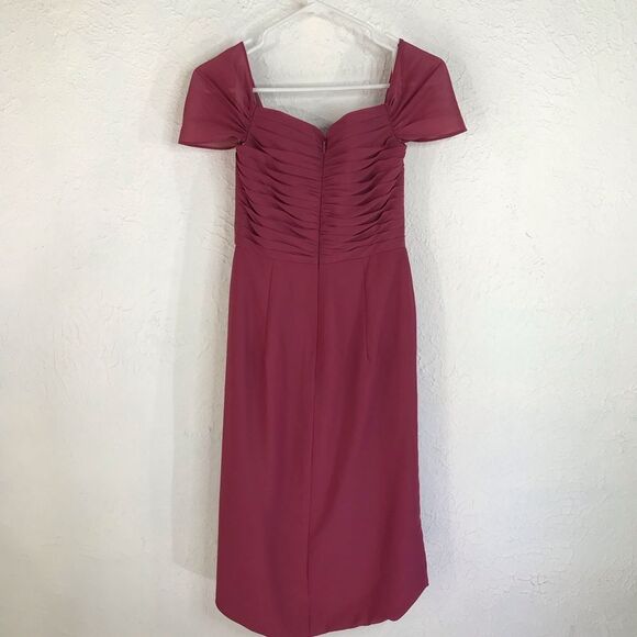 JJ’s House Womens Formal Dress Sweetheart Neckline Cap Sleeve Draped Front Sz S - Picture 5 of 16
